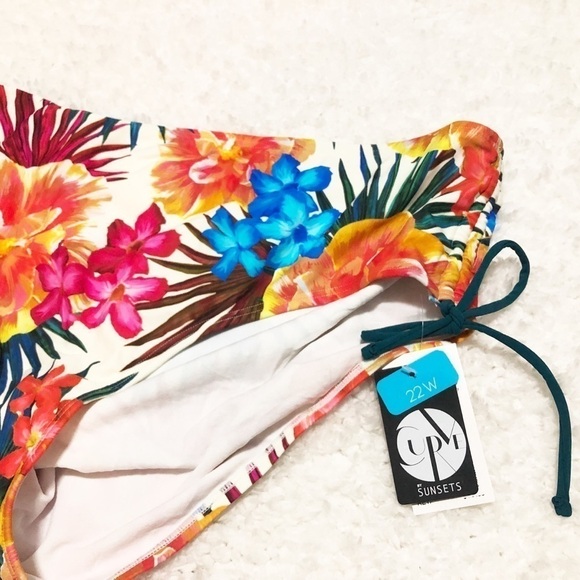 🆕 Sunsets by Curve floral tropical swim bottoms - Picture 5 of 7